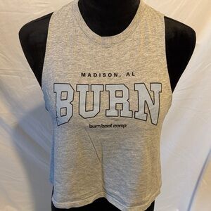Burn Boot Camp Gray Sleeveless Top